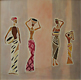 Femmes africaines<br>46 x 46 cm